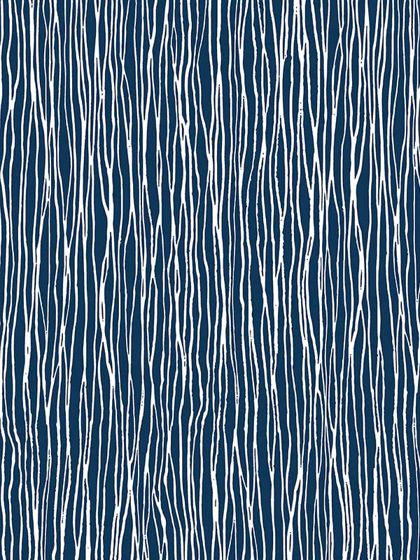 Jacaranda Wave wallpaper in navy color - pattern number JJ38033 - by Patton Norwall in the Rewind by James Joseph collection