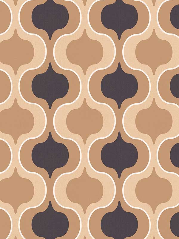 Squeeze wallpaper in beige black tan color - pattern number JJ38041 - by Patton Norwall in the Rewind by James Joseph collection