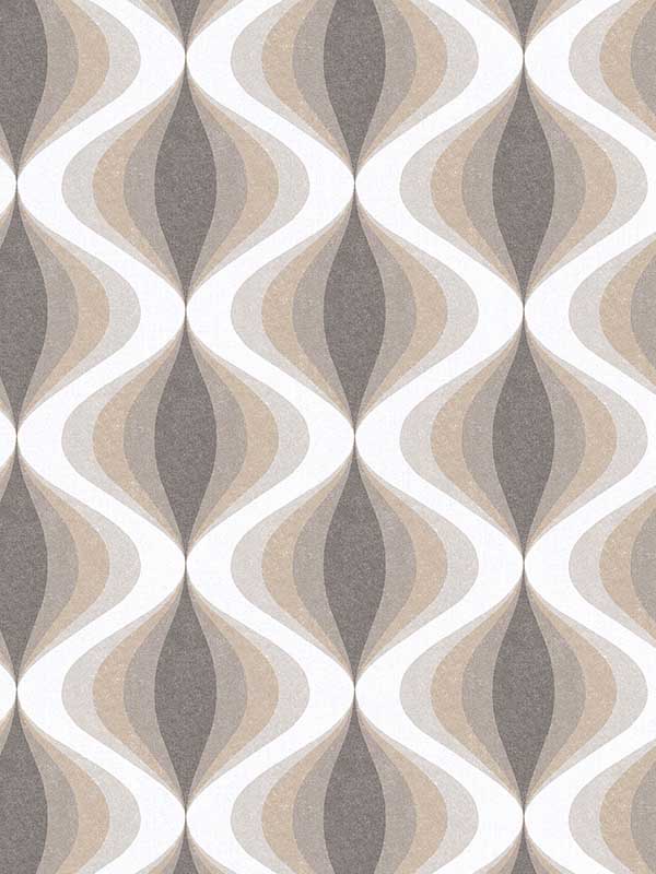 Turbine Twist wallpaper in beiges color - pattern number JJ38053 - by Patton Norwall in the Rewind by James Joseph collection