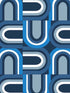 U Turn fabric in navy blues color - pattern number JJ38058 - by Patton Norwall in the Rewind by James Joseph collection