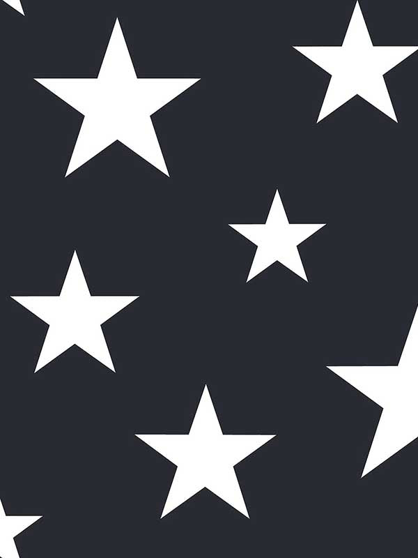 Amira Stars wallpaper in navy color - pattern number 4060-138933 - by Chesapeake in the Fable collection