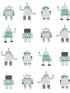 Callum Robots fabric in teal color - pattern number 4060-138938 - by Chesapeake in the Fable collection