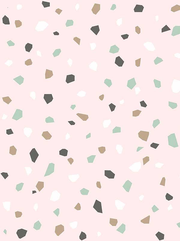 Ona Terrazzo wallpaper in pink color - pattern number 4060-139035 - by Chesapeake in the Fable collection