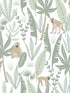 Kiki Monkeys wallpaper in light green color - pattern number 4060-139071 - by Chesapeake in the Fable collection