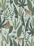 Kiki Monkeys wallpaper in green color - pattern number 4060-139073 - by Chesapeake in the Fable collection