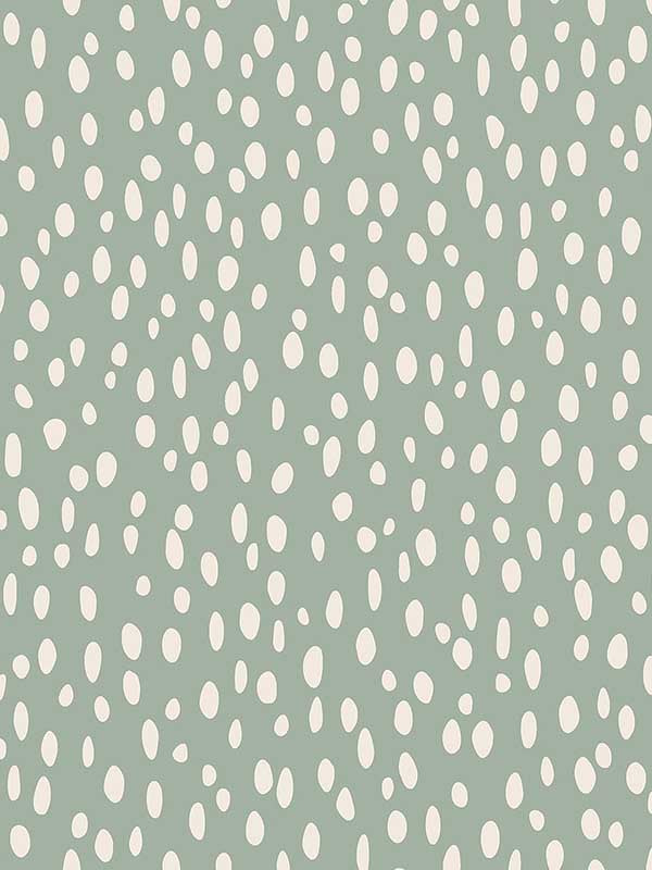 Willa Dots wallpaper in moss color - pattern number 4060-139256 - by Chesapeake in the Fable collection