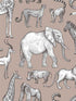 Kenji Safari wallpaper in light brown color - pattern number 4060-139271 - by Chesapeake in the Fable collection