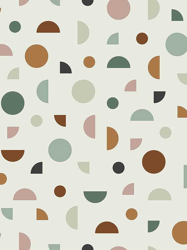 Marilee Circles wallpaper in multicolor color - pattern number 4060-139277 - by Chesapeake in the Fable collection
