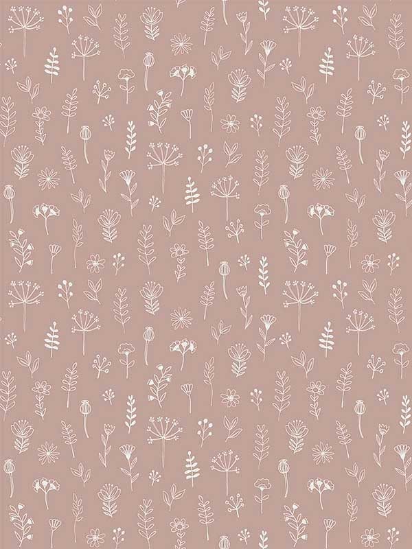 Tatula Floral wallpaper in rose color - pattern number 4060-139280 - by Chesapeake in the Fable collection