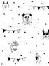Orlow Llama wallpaper in black color - pattern number 4060-381382 - by Chesapeake in the Fable collection