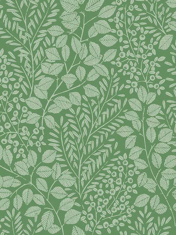 Elin Berry Botanical fabric in green color - pattern number 4066-26515 - by A Street Prints in the Hannah collection