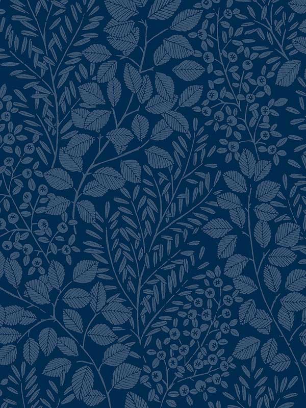 Elin Berry Botanical fabric in blue color - pattern number 4066-26517 - by A Street Prints in the Hannah collection