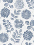 Inge Floral Block Print wallpaper in denim color - pattern number 4066-26532 - by A Street Prints in the Hannah collection