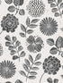 Inge Floral Block Print wallpaper in black color - pattern number 4066-26534 - by A Street Prints in the Hannah collection
