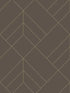 Sander Geometric wallpaper in chocolate color - pattern number 4066-26549 - by A Street Prints in the Hannah collection