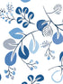 Jonah Leaf Trail fabric in blue color - pattern number 4066-26566 - by A Street Prints in the Hannah collection