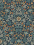Lila Strawberry Floral fabric in blue color - pattern number 316001 - by Eijffinger in the Posy collection