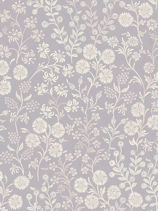 Liana trail fabric in periwinkle color - pattern number 316045 - by Eijffinger in the Posy collection