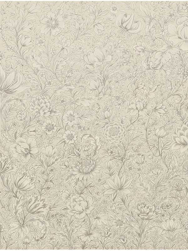 Rosarium 4 Panel fabric in cream color - pattern number 316087 - by Eijffinger in the Posy collection
