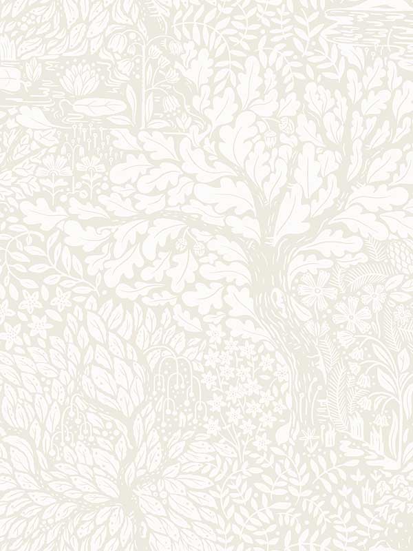 Olle Forest Sanctuary fabric in cream color - pattern number 4080-83111 - by A Street Prints in the Ingrid collection