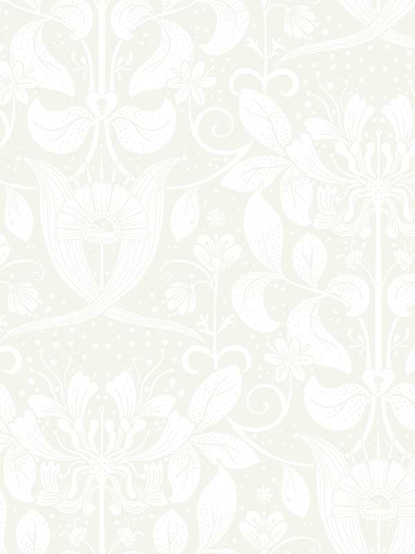 Berit Floral Crest wallpaper in bone color - pattern number 4080-83130 - by A Street Prints in the Ingrid collection