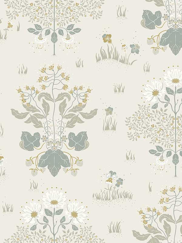 Elda Delicate Daises wallpaper in light blue color - pattern number 4080-83131 - by A Street Prints in the Ingrid collection