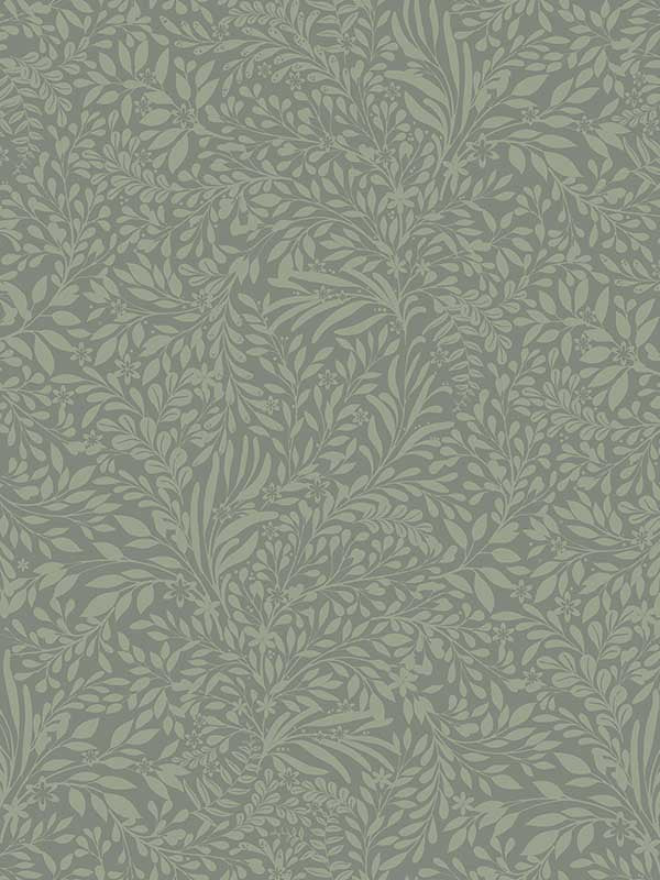 Kristina Botanical wallpaper in moss color - pattern number 4080-92117 - by A Street Prints in the Ingrid collection