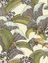 Hoopoe Leaves fabric in olive chart fuchsia cream color - pattern number 119/1001.CS.0 - by Cole and Son in the Ardmore Jabula collection