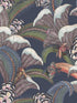 Hoopoe Leaves fabric in midnight color - pattern number 119/1006.CS.0 - by Cole and Son in the Ardmore Jabula collection