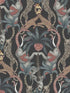 Safari Totem wallpaper in ruby and print room blue charcoal color - pattern number 119/2008.CS.0 - by Cole and Son in the Ardmore Jabula collection
