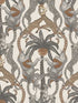 Safari Totem fabric in ginger and taupe parchment color - pattern number 119/2010.CS.0 - by Cole and Son in the Ardmore Jabula collection