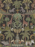 Afrika Kingdom fabric in olive green spring green black color - pattern number 119/5027.CS.0 - by Cole and Son in the Ardmore Jabula collection