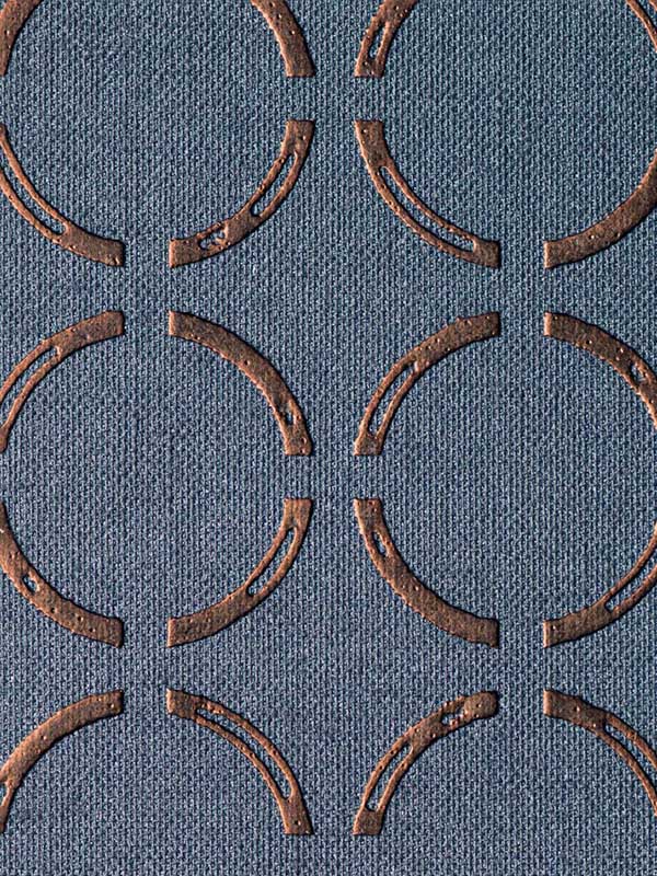 Ringolin wallpaper in navy color - pattern number 682100 - by Seabrook in the Linen Textures collection
