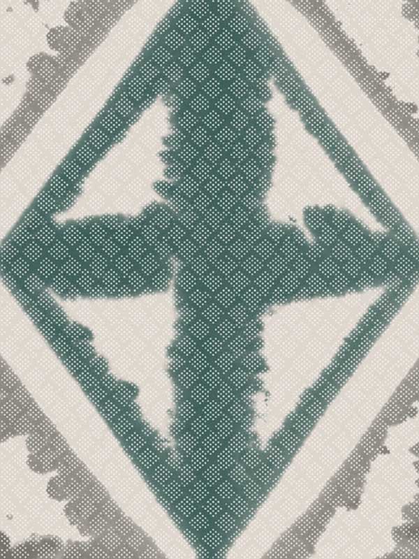 Diamond Block fabric in dusty teal color - pattern number WTP4017.WT.0 - by Winfield Thybony in the Thom Filicia Cultivated Living collection