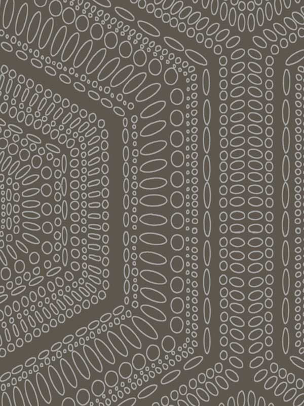Concentric Groove wallpaper in chocolate color - pattern number WTP4041.WT.0 - by Winfield Thybony in the Thom Filicia Cultivated Living collection