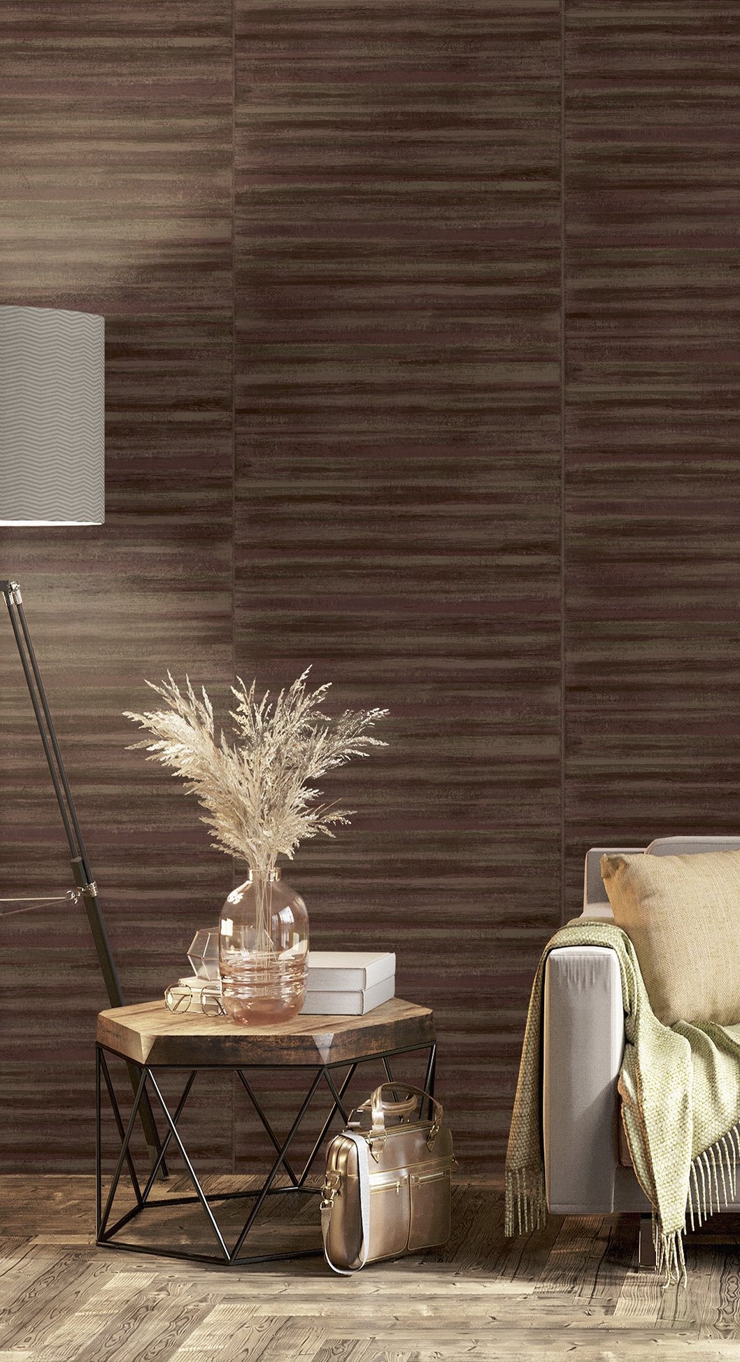 ORIZZONTALE COOL wallpaper in red color - pattern number 24468 - by Galerie in the Italian Style collection