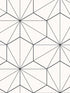 Hedron Geometric wallpaper in ebony and eggshell color - pattern number ET11300 - by Seabrook in the Etten Studios Geometrics collection