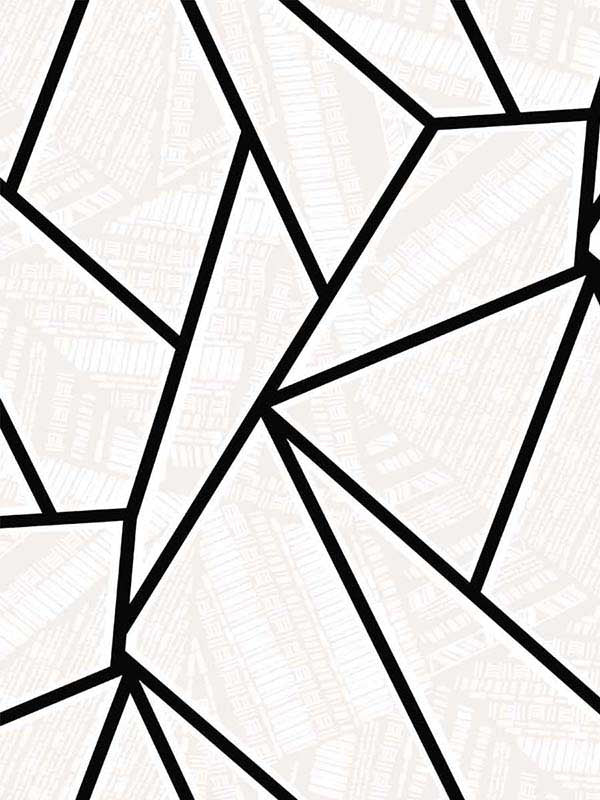 Metro Vector wallpaper in ebony and morning fog color - pattern number ET11700 - by Seabrook in the Etten Studios Geometrics collection