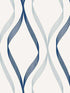 Wave Ogee wallpaper in celtic blue and dewdrop color - pattern number ET11802 - by Seabrook in the Etten Studios Geometrics collection