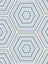 Hex Topography fabric in sky blue and argos grey color - pattern number ET11902 - by Seabrook in the Etten Studios Geometrics collection