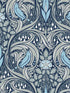 Bird Ogee Prepasted fabric in navy and sky blue color - pattern number PR10302 - by Seabrook in the Seabrook Prepasted Wallpaper Assortment collection