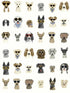 Dog Days Peel and Stick fabric in multi white color - pattern number PSW1461RL - by Rifle Paper Co in the Rifle Paper Co Second Edition Peel and Stick Wallpaper collection