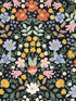 Bramble Garden Peel and Stick fabric in black color - pattern number PSW1478RL - by Rifle Paper Co in the Rifle Paper Co Second Edition Peel and Stick Wallpaper collection