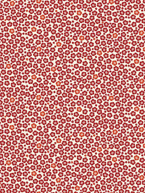 Coquelicot fabric in rouge color - pattern number WH 000013331 - by Scalamandre in the  collection