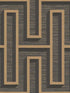 Henley Geometric Grasscloth fabric in black color - pattern number 4125-26722 - by Advantage in the Fusion by Advantage collection