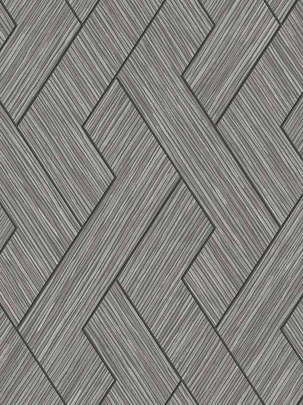Ember Geometric Basketweave wallpaper in grey color - pattern number 4125-26729 - by Advantage in the Fusion by Advantage collection