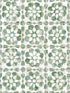Izeda Floral Tile fabric in green color - pattern number 2980-26193 - by Advantage in the Splash collection