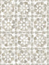 Izeda Floral Tile fabric in taupe color - pattern number 2980-26195 - by Advantage in the Splash collection