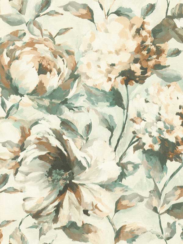 Attia Floral wallpaper in light blue color - pattern number 2980-485134 - by Advantage in the Splash collection