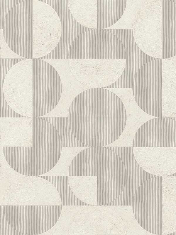 Barcelo Circles wallpaper in light grey color - pattern number 2980-521313 - by Advantage in the Splash collection